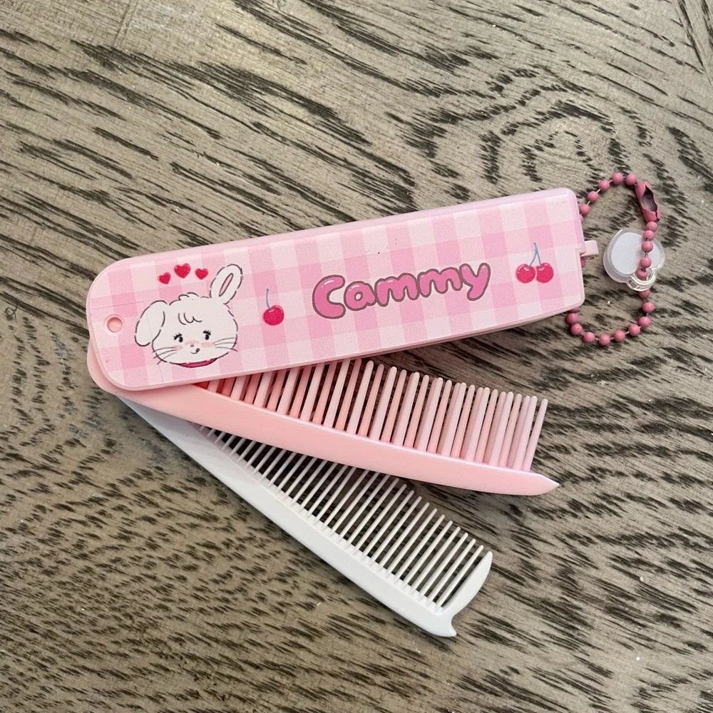 🍒4/$15 Girls Pink and White Folding Comb Set